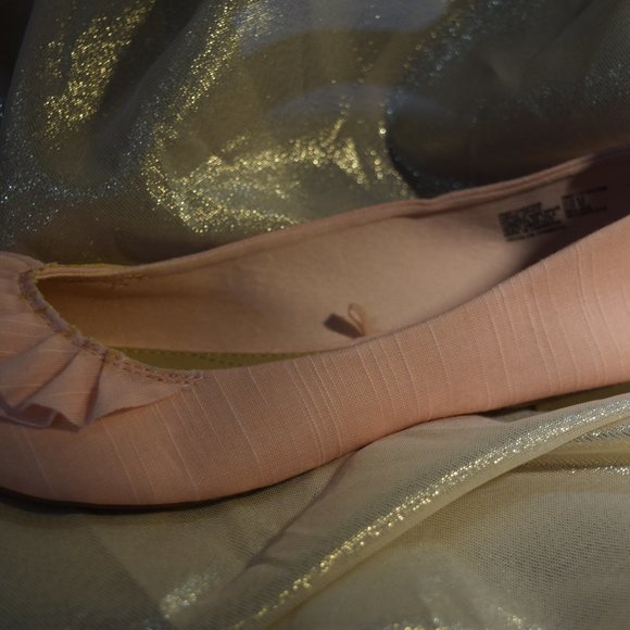 Time & Tru Pale Pink Ballerina Flat Slippers, Size 8.5 - Picture 2 of 9